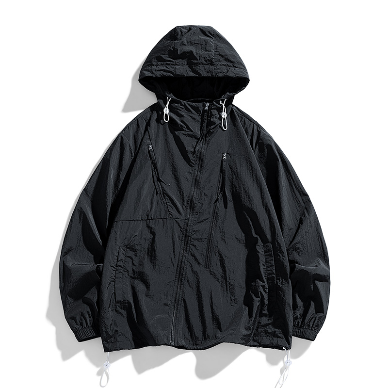 防晒衣男夏季美式高街冲锋衣外套防晒服夹克防风2025年宽松型