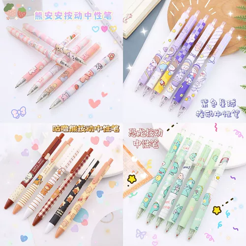 Мультяшная быстросохнущая ручка-роллер для школьников