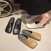 超火一脚蹬懒人鞋 女夏外穿高级感2024新款 绝美气质包头半拖鞋 法式