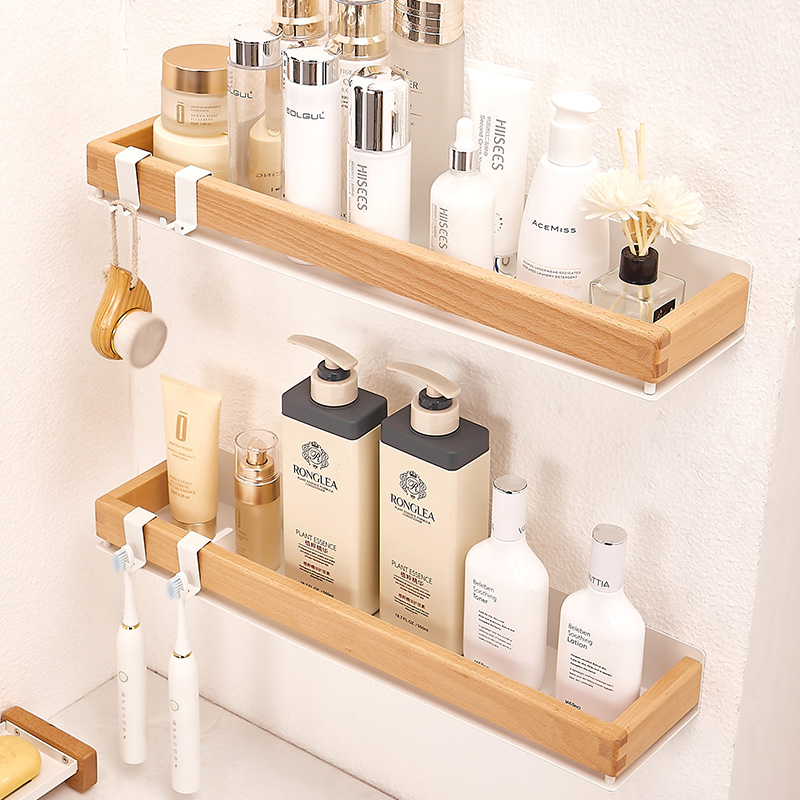 岸卫原木风卫生间置物架