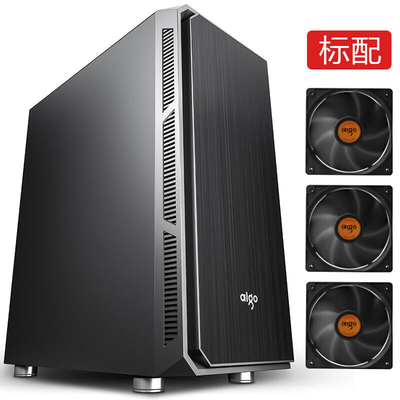 爱国者（aigo）黑曼巴F1黑色台式机中塔机箱（支持E-ATX/ATX主