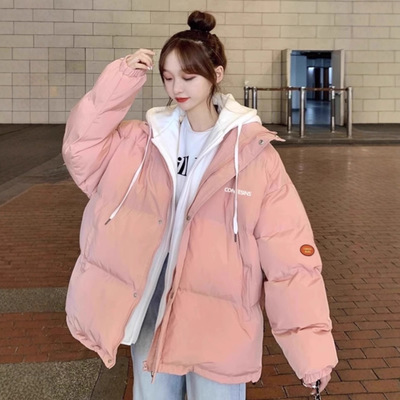 粉色棉衣棉服女短款2025