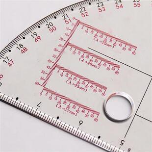 作图尺地形学指挥尺半圆尺带经纬度坐标梯尺小指挥尺84阵地作业尺