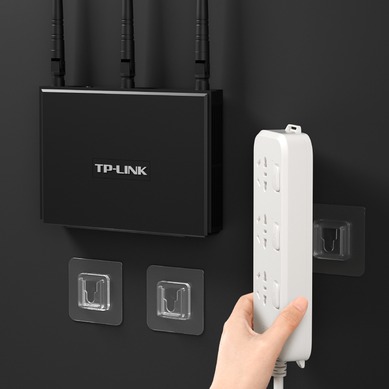 壁挂式子母卡扣纸巾盒专用卫生间强力粘钩免打孔无痕透明挂钩设计