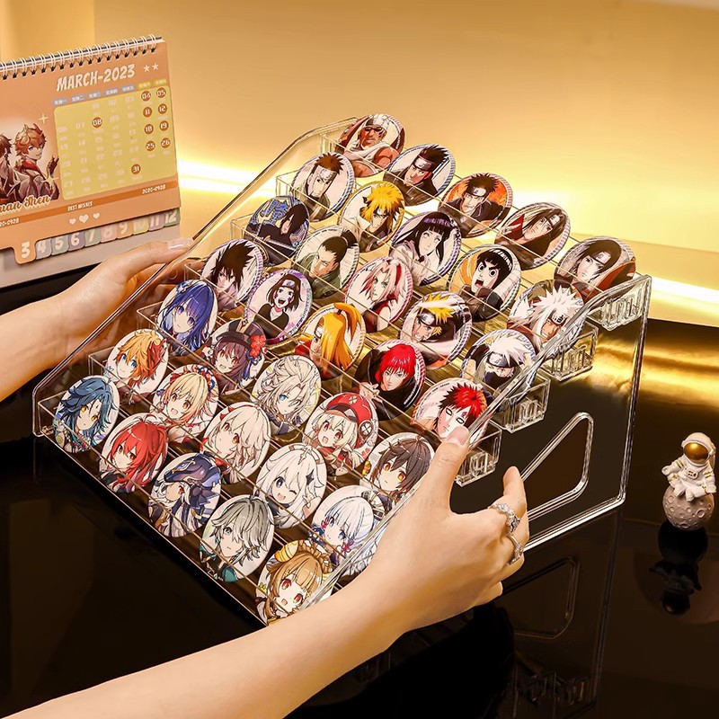 阶梯式吧唧展示架收纳盒