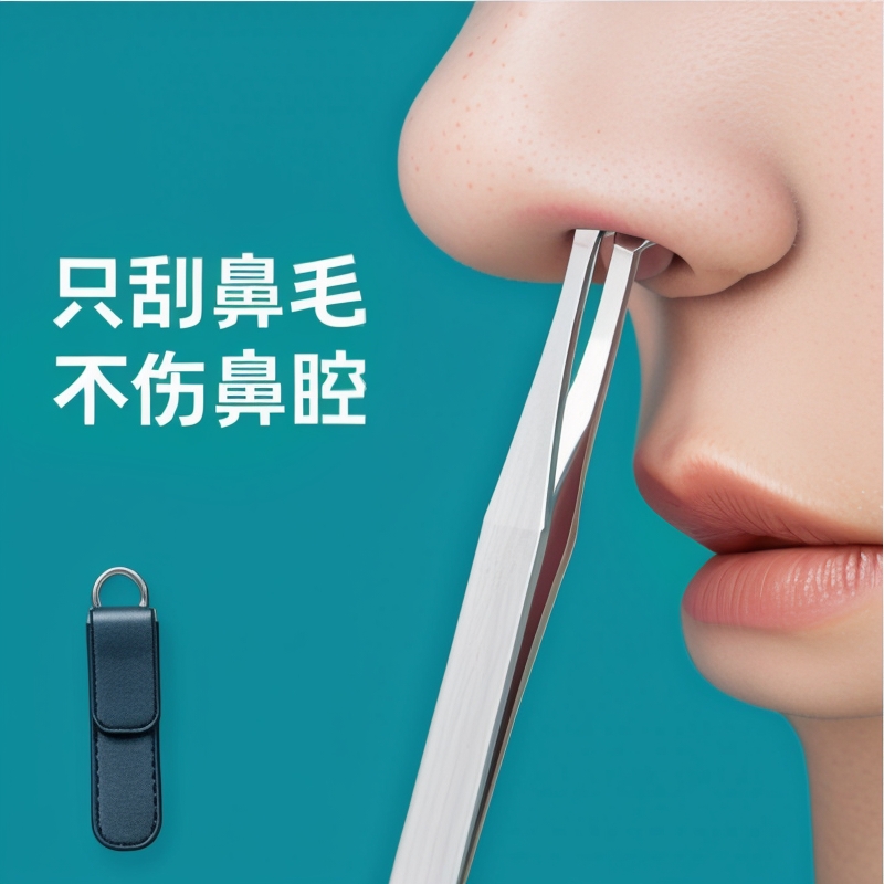 环形鼻毛修剪器男士专用不锈钢手动剪刀便携鼻毛夹神器去鼻毛工具