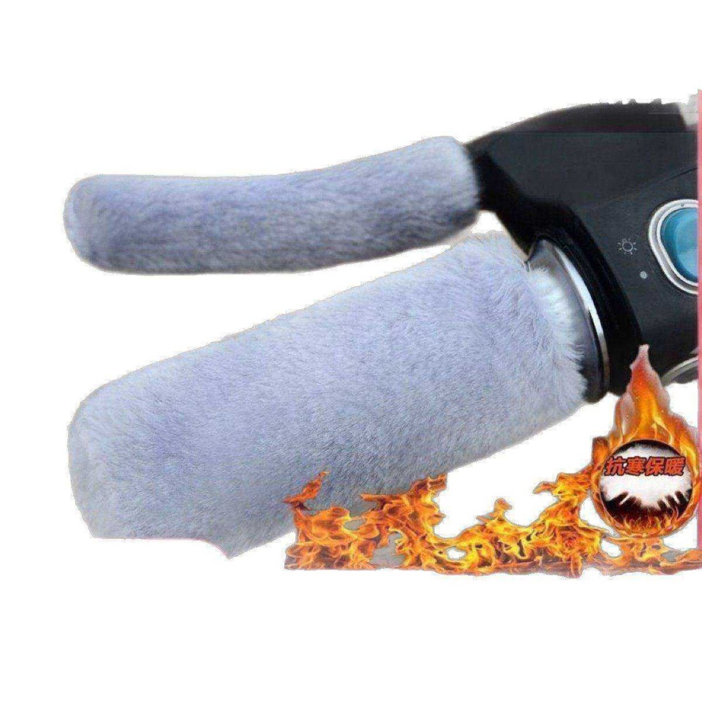 冬季保暖电动车把套加厚毛绒摩托车电瓶车通用防寒护手骑行装备