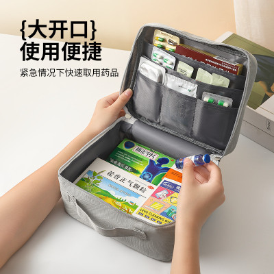 宿舍小药箱药品收纳便携旅行户外急救双层医药包实用储物设计