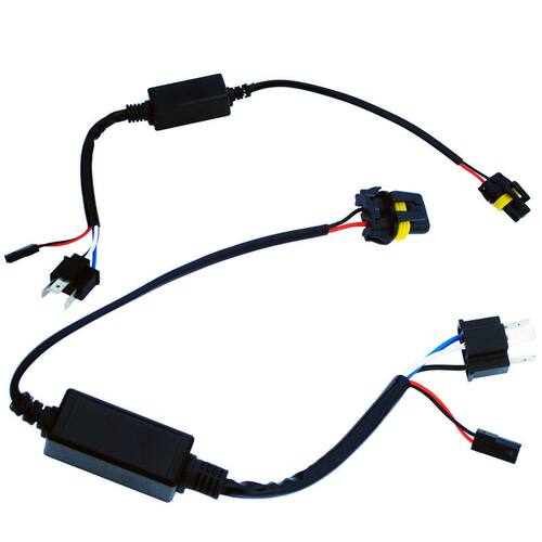 跨境12V H4线组车灯氙气灯线束一拖hid线束车灯变光线3号单边线