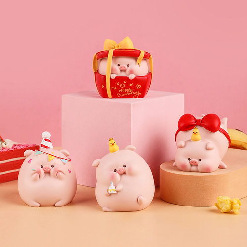 治愈可爱小猪猪盲盒公仔桌面摆件