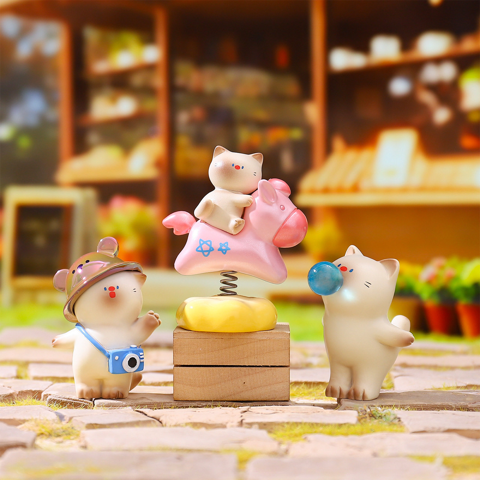 喵呜摸鱼事务所猫咪盲盒摆件