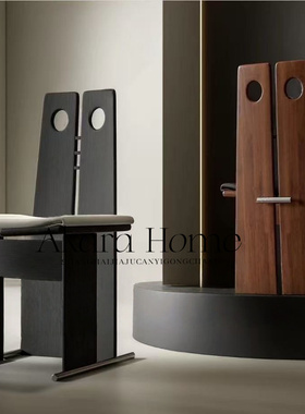 中古实木餐椅设计师款创意个性椅子咖啡厅异形接待椅家用餐椅书椅