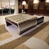 意式 伸缩茶几轻奢高级感小户型客厅家用设计师款 金属镂空边几组合