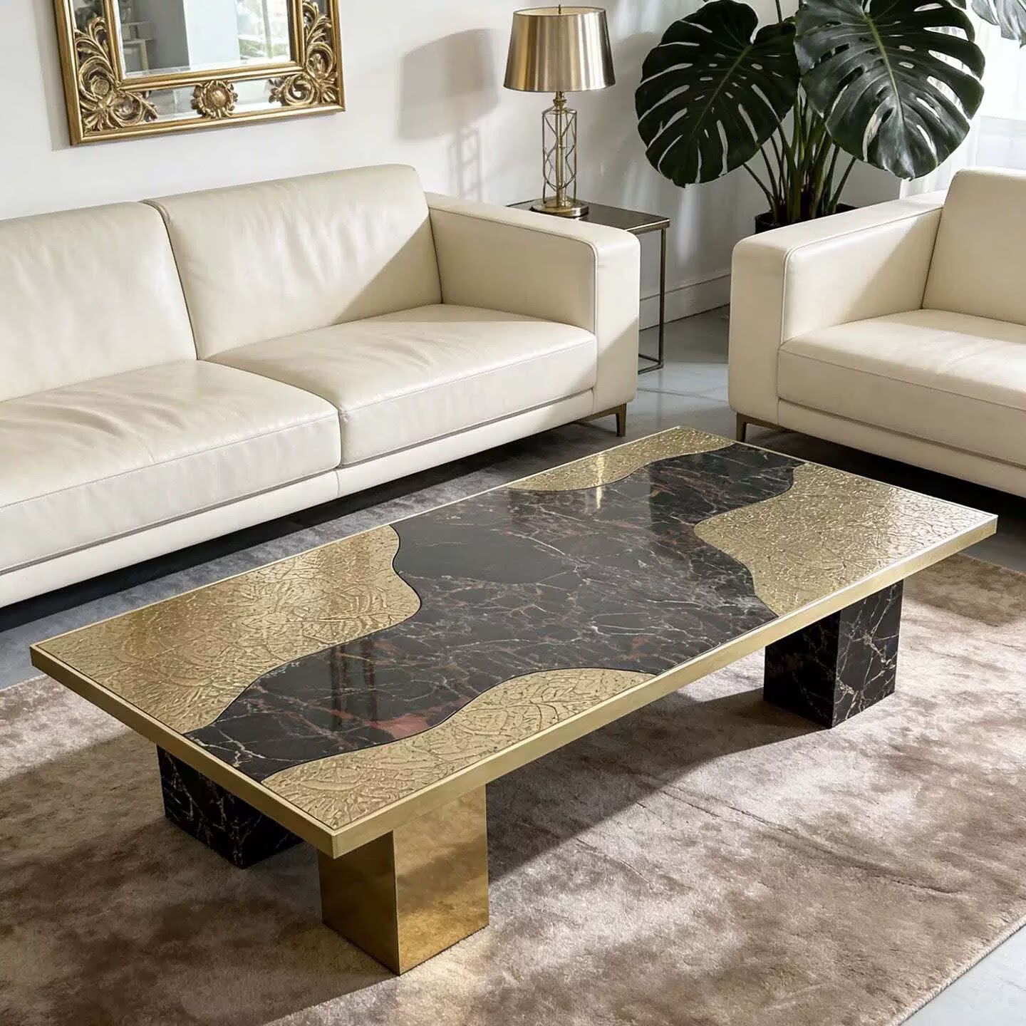 意式轻奢天然大理石茶几长方形客厅设计师款创意不锈钢高端咖啡桌,住宅家具,茶几,淘宝优惠券,粉丝福利购,淘宝优惠卷