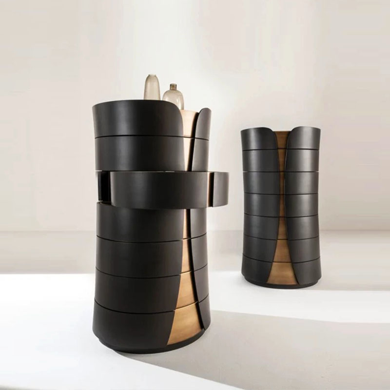 滑哈哈实木意式现代多层抽屉斗柜