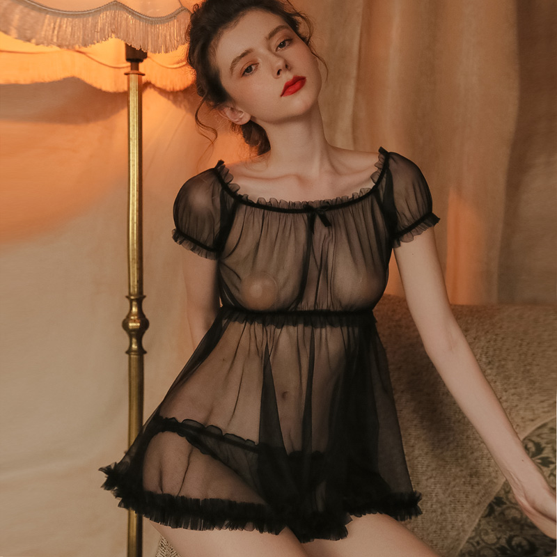 sexy chiffon skirt ladies sexy pajamas性感雪纺短裙女情趣睡衣