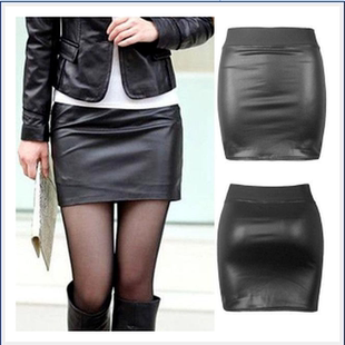 leather faux bottoming skirt 女士漆皮打底裙 korean 韩版 style