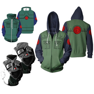 Anime 3D Print Zip Cardigan Jacket动漫3D数码印花拉链开衫外套