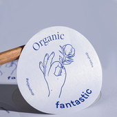 冰白珠光花店不干胶贴纸定制商标二维码 自粘贴花束标签封口贴订做