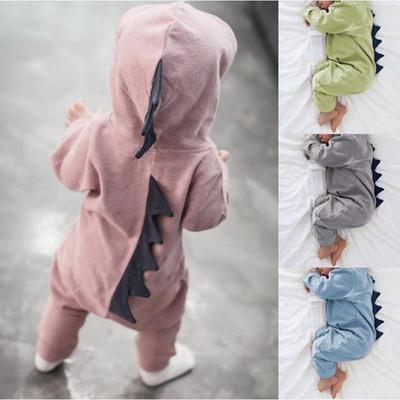Fashion Dinosaur Hooded Bodysuit Cute Baby Romper Crawling