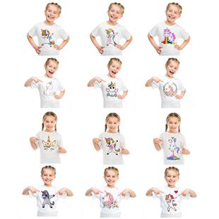 cute tshirt kids round childrens shirt unicorn clothes boy