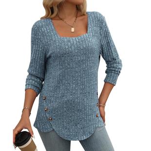 lightweight sweaters for women fashion long tops crew neck