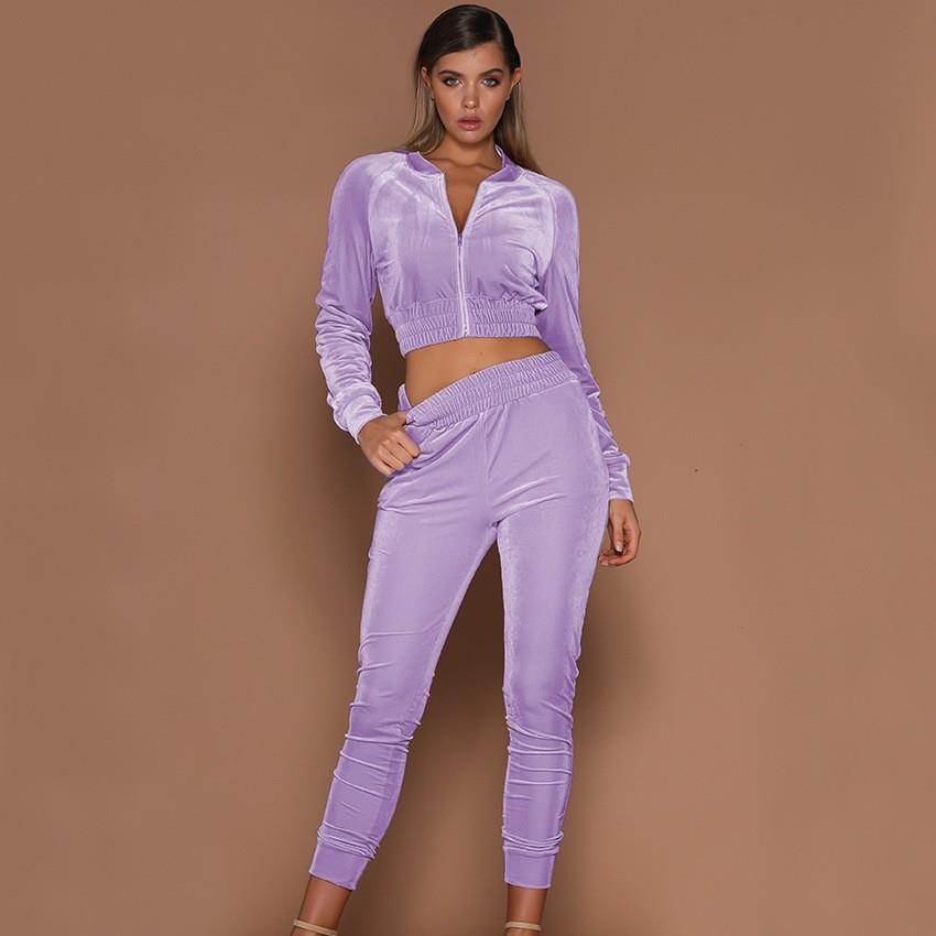 women for suit two-piece trousers sports cuffed sweatshirt