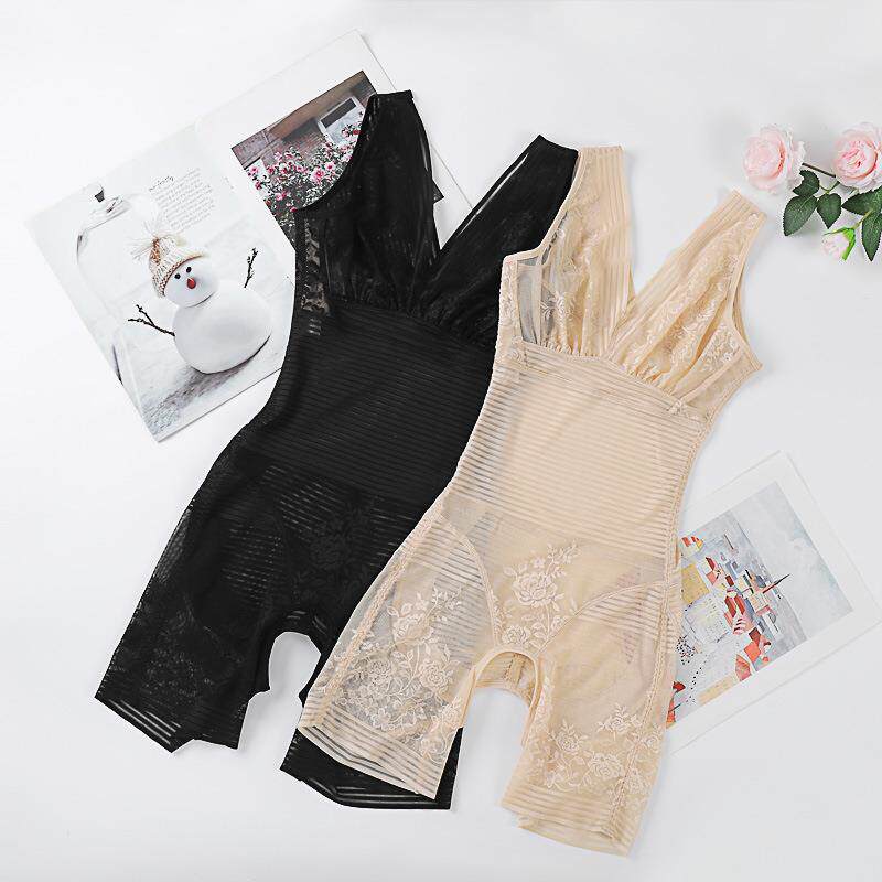 Ultra-thin open crotch seamless one-piece body shaper waist