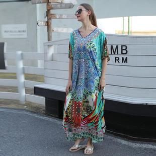feather Green sunscreen large dress bikini loose robe size