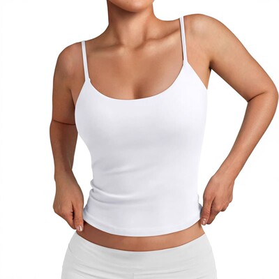 Women's Scoop Neck vest Adjustable Cami Tank Sleeveless Tops