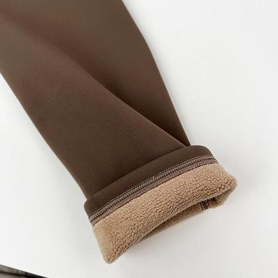 Plush and thickened fleece high waist shark pants seamless