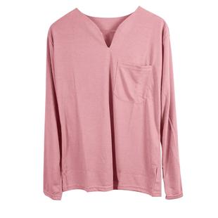 Clothes Elastic shirt neck Long Mens Top Sleeve