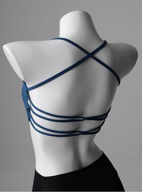 cloud rise open back sports bra wireless crop fitness