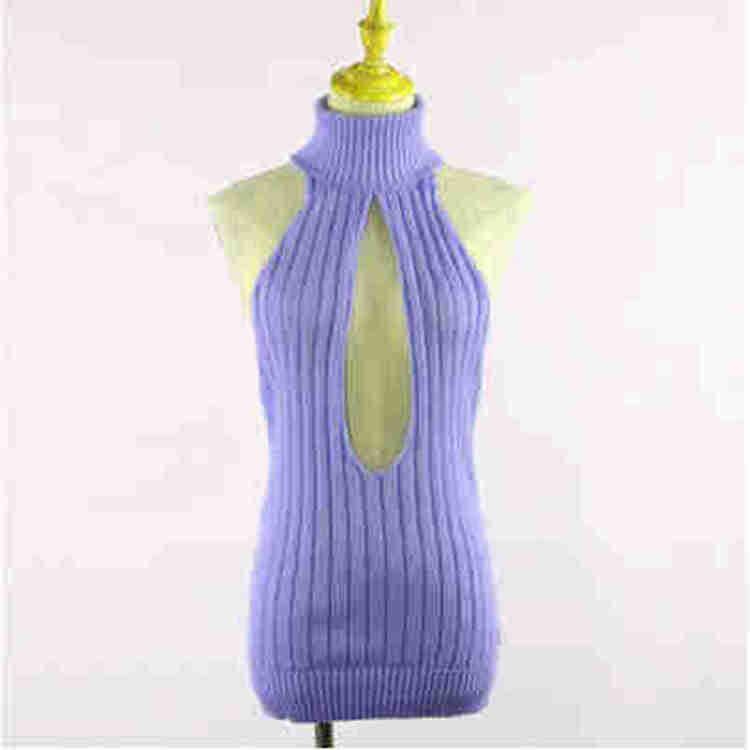 Backless Sexy Sweater for Women Virgin Killer Open Back