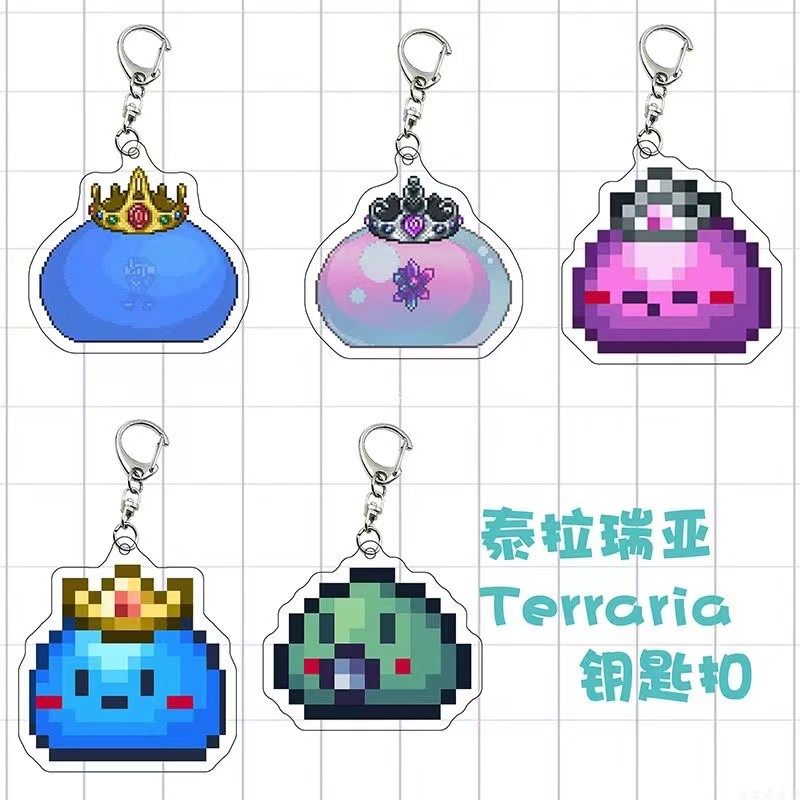 泰拉瑞亚Terraria史莱姆全系列亚克力周边双面背包挂件钥匙扣礼品