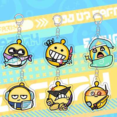 新款蛋仔派对超然竞技场Q版钥匙扣游戏卡通可爱小蓝书包挂件