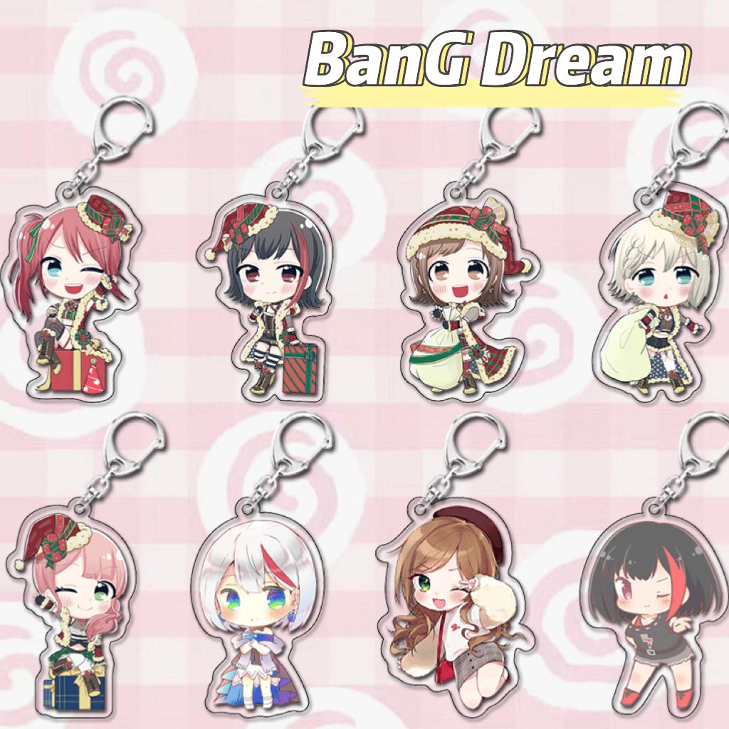 Bang Dream动漫周边钥匙扣二次元背包挂件可爱包包礼物来图定制
