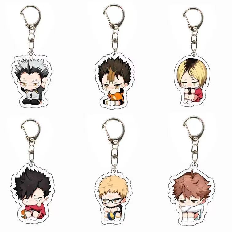 排球少年钥匙扣日向翔阳影山飞雄孤爪研磨动漫亚克力双面书包挂件