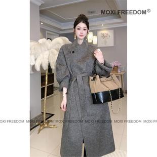 休闲中长款 熊棕灰腰带款 25年秋冬新款 双面羊毛大衣外 人生大衣