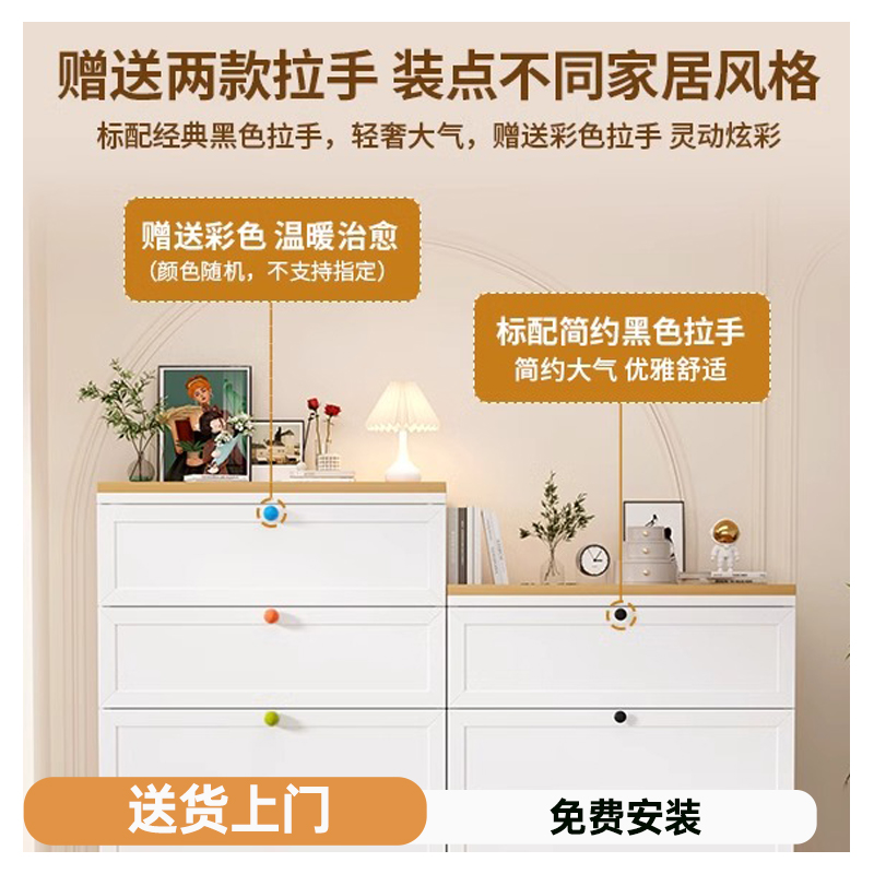 钢制简易多斗储物抽屉柜颜值高