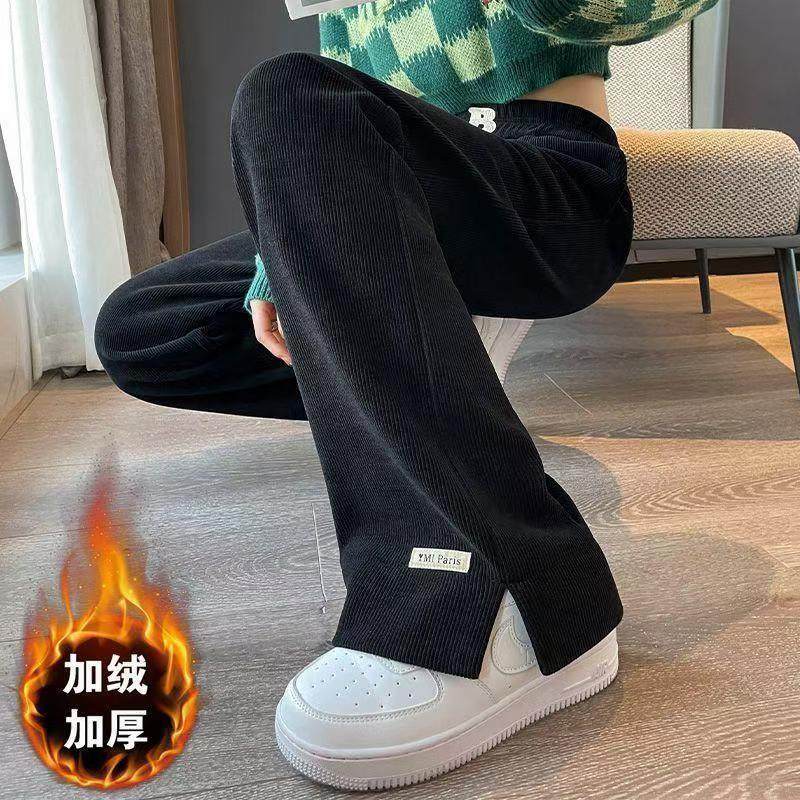 开叉阔腿裤女大码300斤秋冬季新款雪尼尔加绒加厚高腰显瘦直筒裤,女装/女士精品,休闲裤,淘宝优惠券,粉丝福利购,淘宝优惠卷