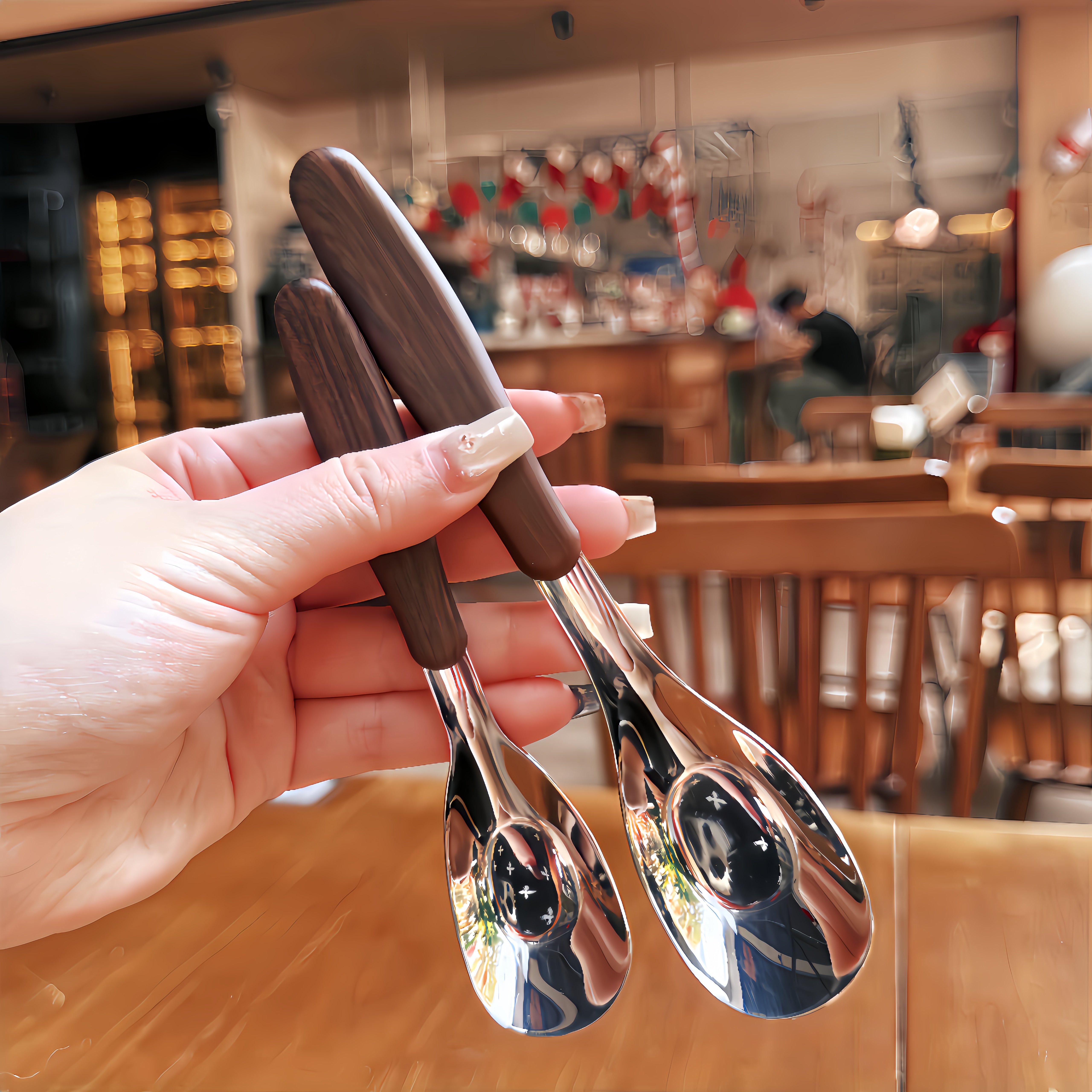 18/10不锈钢元宝勺食品级家用宝宝喂养勺儿童吃饭喝汤勺加深勺子