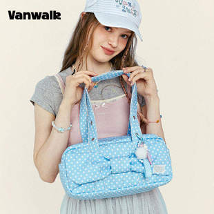 VANWALK Starry新款波点包包女生通勤手提单肩包日常百搭枕头包