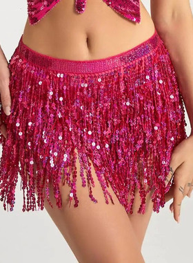 One-piece sequin belly dance skirt 一片式亮片 肚皮舞演出短裙