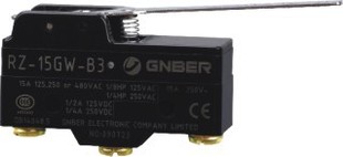 B3小型限位开关杠杆型轻触行程开关1 15GW GNBER冈本微动开关RZ