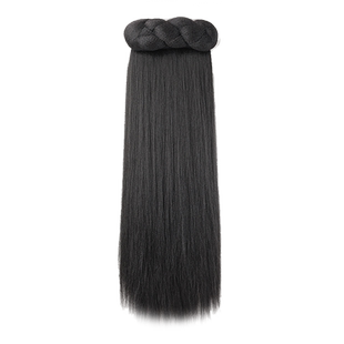 儿童古装假发一体式发片发箍造型古风汉服可爱女童麻花盘发发包