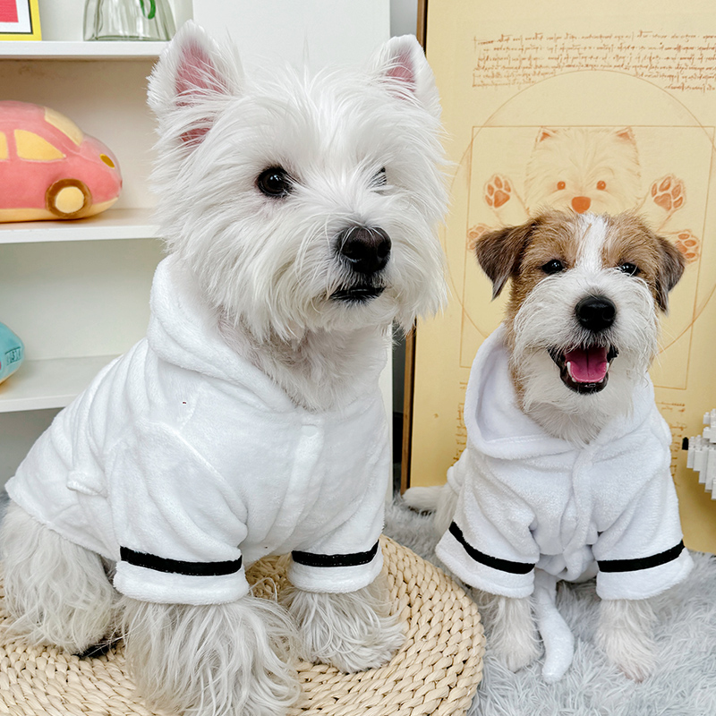 狗猫衣服法兰绒保暖舒适睡衣浴袍