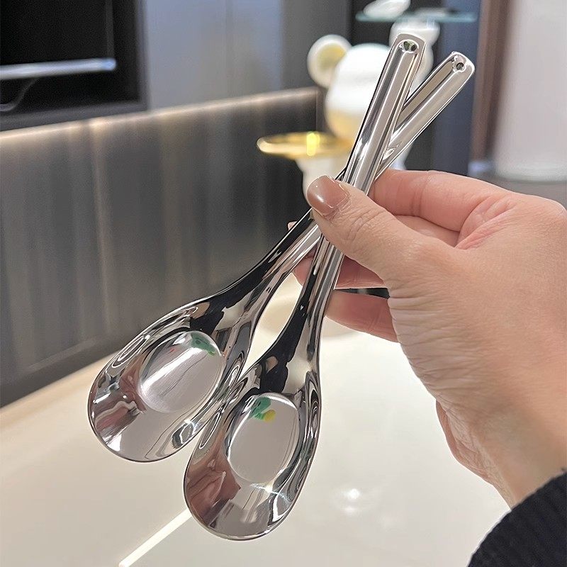 不锈钢元宝勺婴儿辅食儿童勺子食品级汤勺宝宝吃饭汤勺西餐勺网红,餐饮具,西餐勺,淘宝优惠券,粉丝福利购,淘宝优惠卷