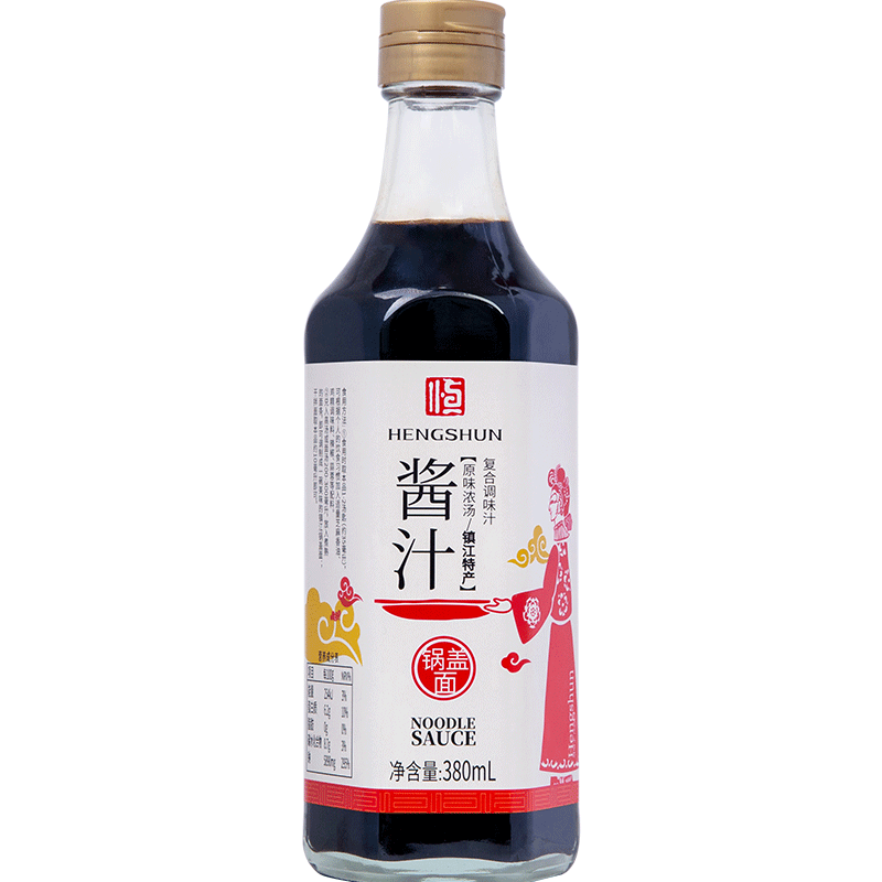 恒顺锅盖面酱油380ml 锅盖面酱汁汤料 镇江特产 面条汤汁下面条鲜