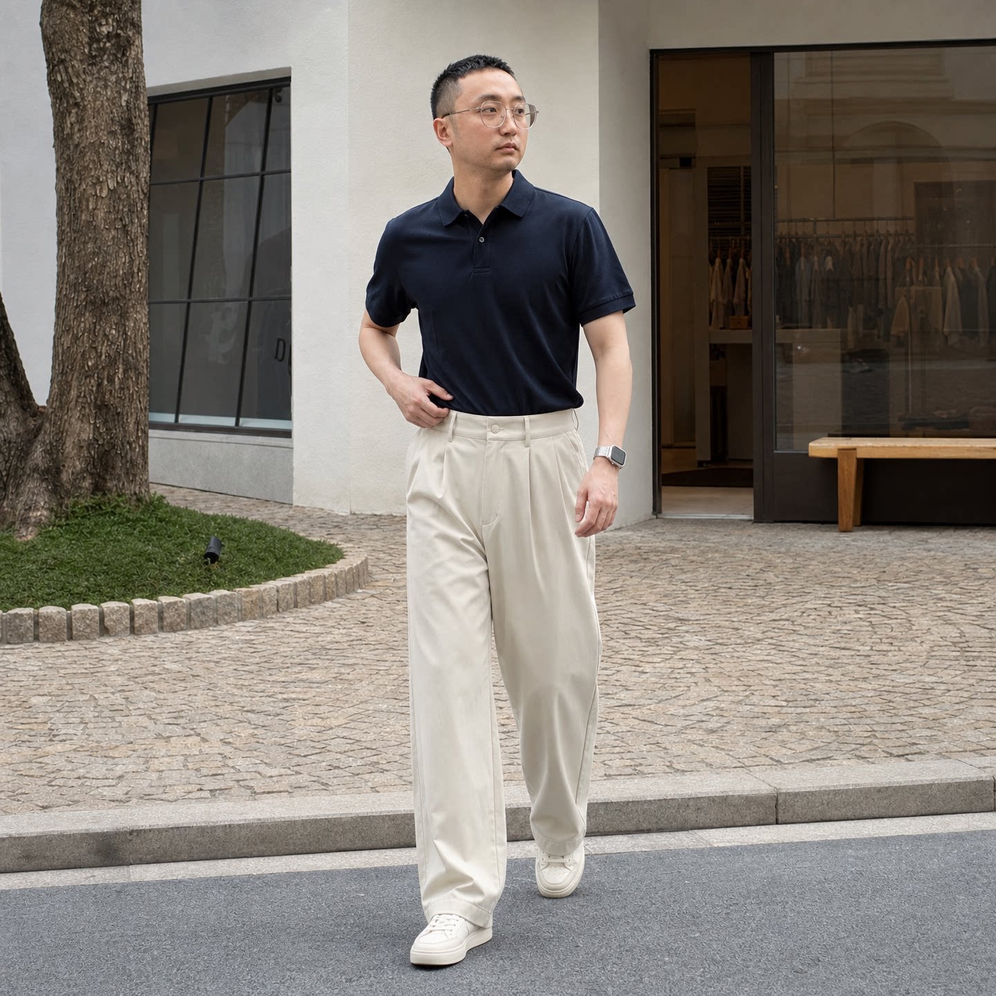 秋季慵懒风男士轻便舒适休闲裤图片